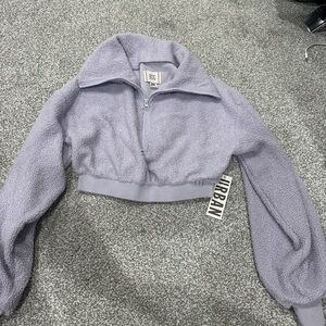 Urban Outfitters Lavender Fleece Zip-Up